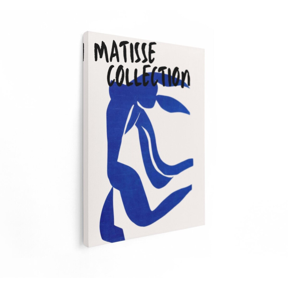 Artaza Canvas Schilderij Matisse - 90x120 cm - Wanddecoratie Abstract - Muurdecoratie Modern - Decoratie Kunst - Blauw afbeelding 1