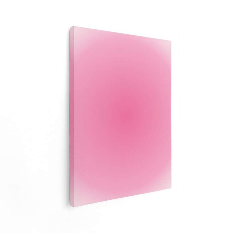 Artaza Canvas Schilderij Abstract Roze - 90x120 cm - Wanddecoratie Minimalistisch - Muurdecoratie Gradiënt - Schilderijen Op Canvas Slaapkamer afbeelding 1