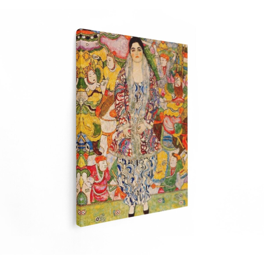 Artaza Canvas Schilderij Portret van Adele Bloch-Bauer I - een Iconisch Kunstwerk van Gustav Klimt - 90x120 cm - Groot - Wanddecoratie Woonkamer - Schilderijen - Muurdecoratie afbeelding 1