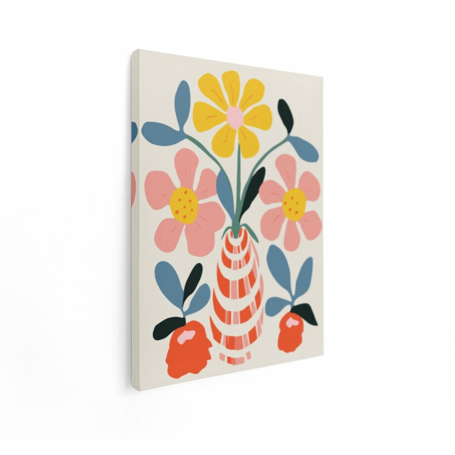 Artaza Canvas Schilderij Bloemen - 90x120 cm - Wanddecoratie Boho - Muurdecoratie Kleurrijk - Decoratie Vaas Woonkamer Artaza Canvas Schilderij Bloemen - 90x120 cm - Wanddecoratie Boho - Muurdecoratie Kleurrijk - Decoratie Vaas Woonkamer afbeelding 1