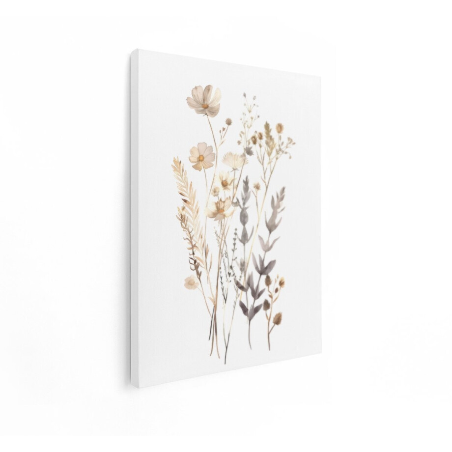 Artaza Canvas Schilderij Bloemen - 60x80 cm - Wanddecoratie Boho - Muurdecoratie Gedroogde Bloemen - Decoratie Aquarel Woonkamer Artaza Canvas Schilderij Bloemen - 60x80 cm - Wanddecoratie Boho - Muurdecoratie Gedroogde Bloemen - Decoratie Aquarel Woonkamer afbeelding 1