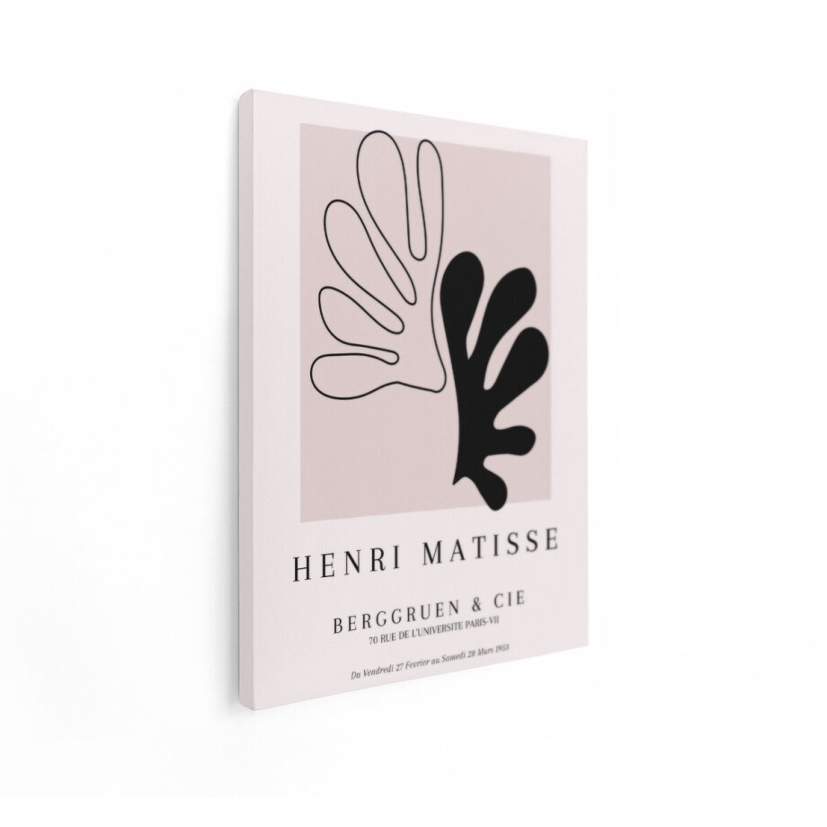 Artaza Canvas Schilderij Henri Matisse Poster - 30x40 cm - Wanddecoratie Abstract - Muurdecoratie Roze - Schilderijen Op Canvas Tentoonstelling afbeelding 1