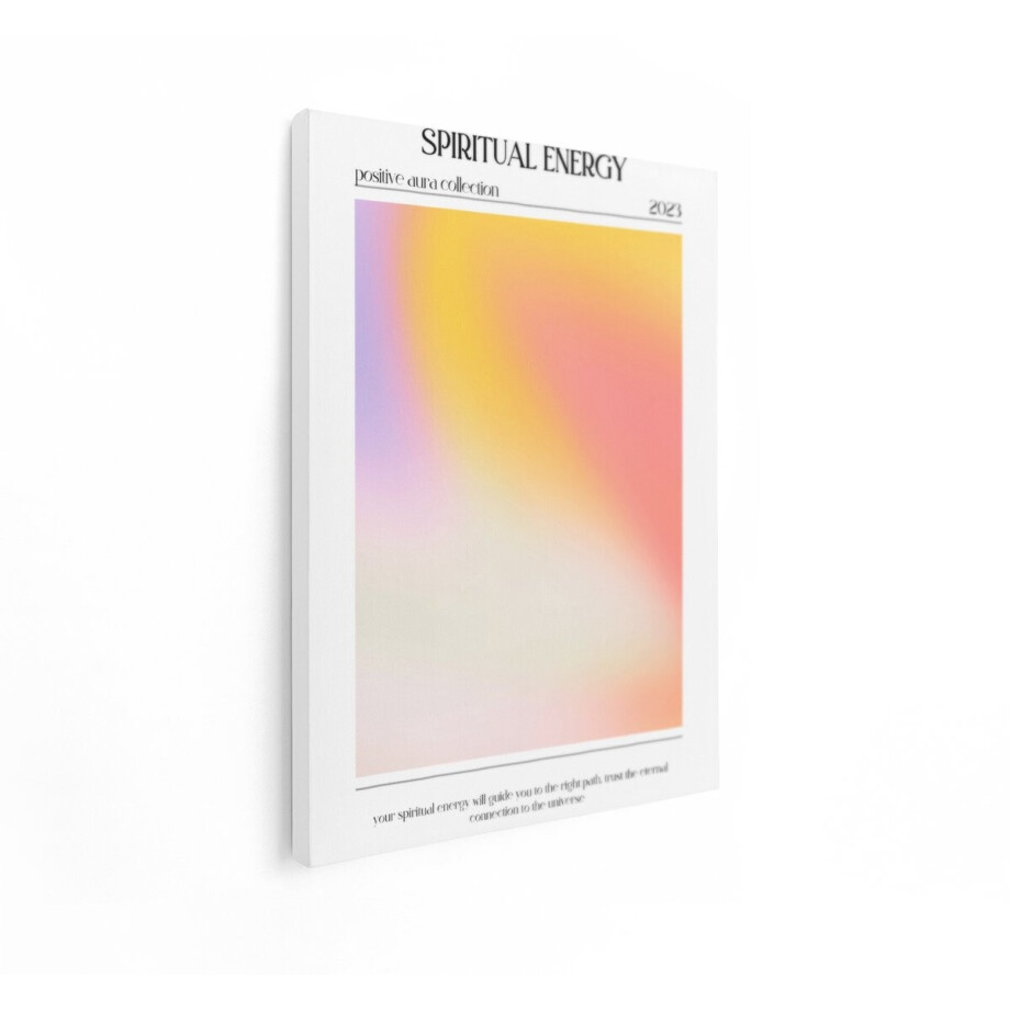 Artaza Canvas Schilderij Spirituele Energie en Positieve Aura Collectie met Zachte Kleurovergangen - 30x40 cm - Klein - Wanddecoratie Woonkamer - Schilderijen - Muurdecoratie afbeelding 1