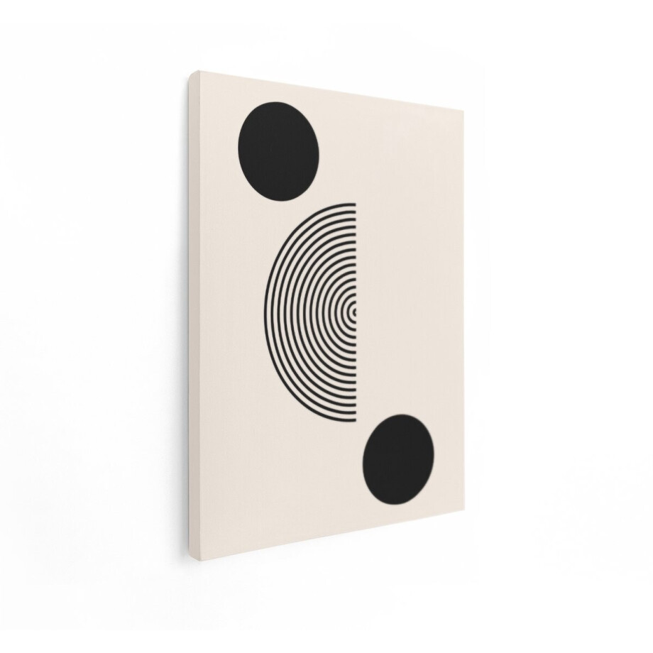 Artaza Canvas Schilderij Minimalistische Geometrische Abstracte Kunst met Cirkels en Halve Cirkels - 90x120 cm - Groot - Wanddecoratie Woonkamer - Schilderijen - Muurdecoratie Artaza Canvas Schilderij Minimalistische Geometrische Abstracte Kunst met Cirkels en Halve Cirkels - 90x120 cm - Groot - Wanddecoratie Woonkamer - Schilderijen - Muurdecoratie afbeelding 1