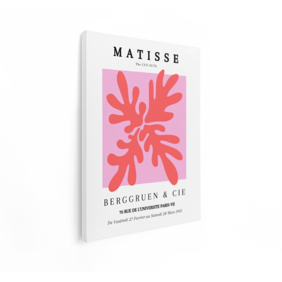 Artaza Canvas Schilderij Abstract Matisse - 30x40 cm - Wanddecoratie Vintage - Muurdecoratie Roze - Schilderijen Op Canvas Artaza Canvas Schilderij Abstract Matisse - 30x40 cm - Wanddecoratie Vintage - Muurdecoratie Roze - Schilderijen Op Canvas afbeelding 1