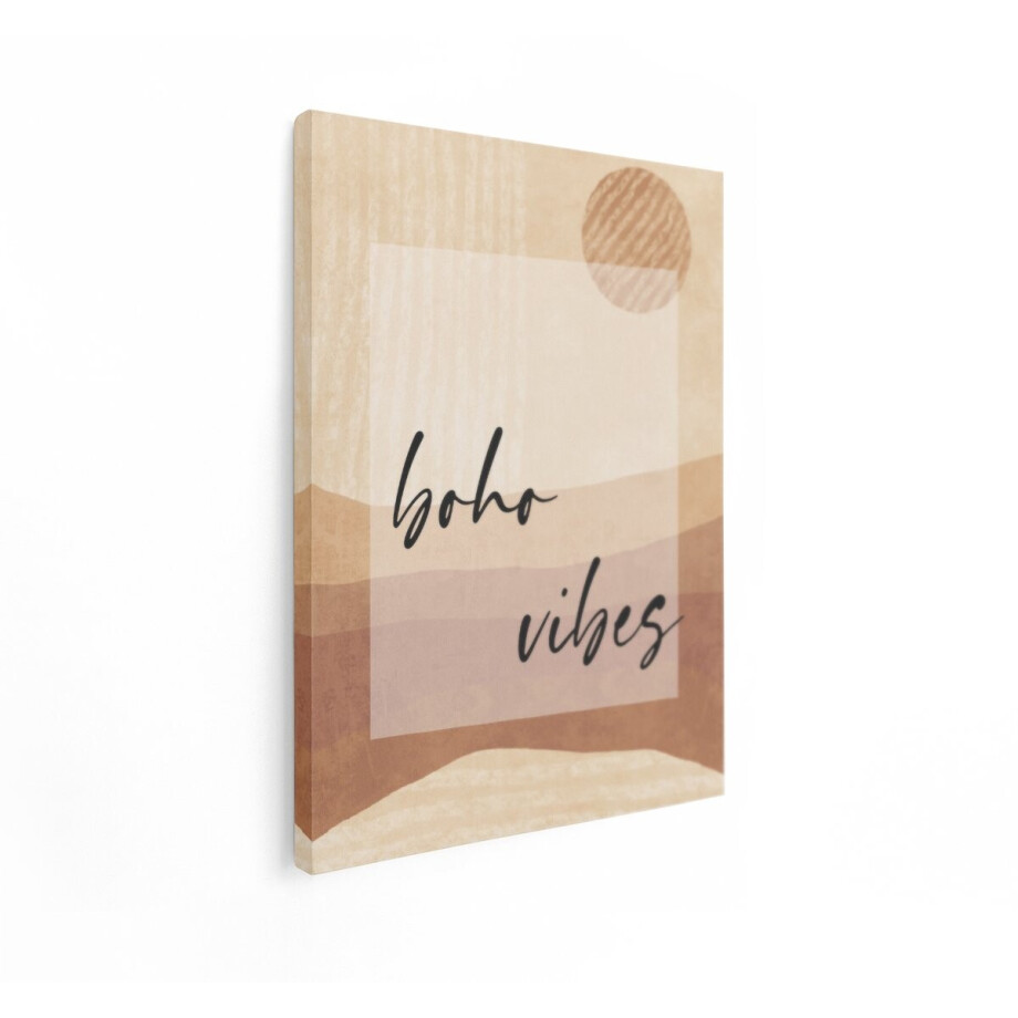 Artaza Canvas Schilderij Boho-Vibes Abstracte Kunst met Warme Aardetinten en Minimalistisch Ontwerp - 30x40 cm - Klein - Wanddecoratie Woonkamer - Schilderijen - Muurdecoratie afbeelding 1