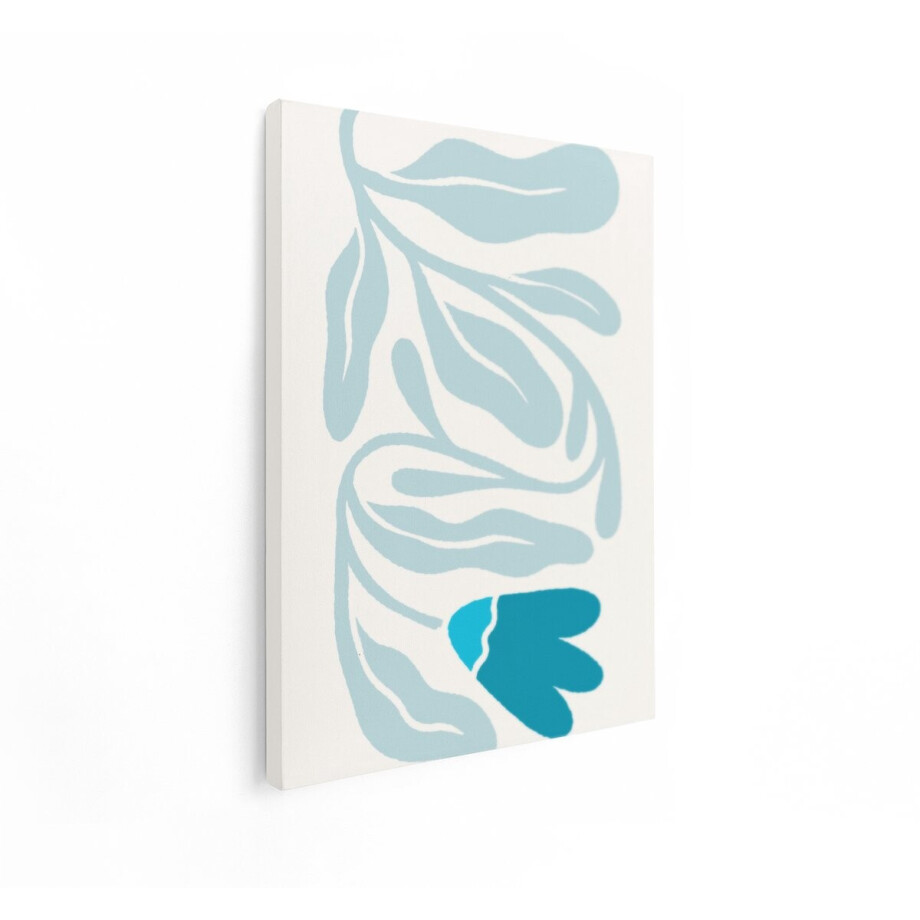 Artaza Canvas Schilderij Abstracte Bloem - 60x80 cm - Wanddecoratie Bloemen - Muurdecoratie Abstract - Schilderijen Op Canvas Blauw Artaza Canvas Schilderij Abstracte Bloem - 60x80 cm - Wanddecoratie Bloemen - Muurdecoratie Abstract - Schilderijen Op Canvas Blauw afbeelding 1
