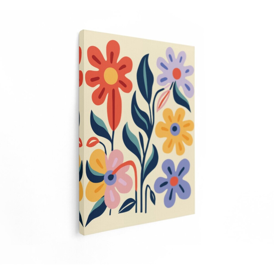 Artaza Canvas Schilderij Bloemen - 90x120 cm - Abstracte Wanddecoratie - Muurdecoratie Boho - Kleurrijke Schilderijen Op Canvas Artaza Canvas Schilderij Bloemen - 90x120 cm - Abstracte Wanddecoratie - Muurdecoratie Boho - Kleurrijke Schilderijen Op Canvas afbeelding 1