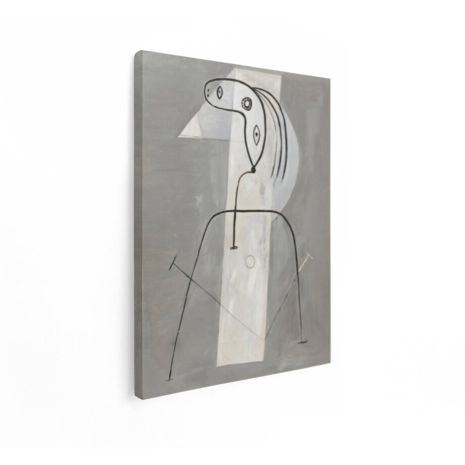 Artaza Canvas Schilderij Abstract Picasso - 90x120 cm - Wanddecoratie Modern - Muurdecoratie Zwart Wit - Decoratie Woonkamer Artaza Canvas Schilderij Abstract Picasso - 90x120 cm - Wanddecoratie Modern - Muurdecoratie Zwart Wit - Decoratie Woonkamer afbeelding 1