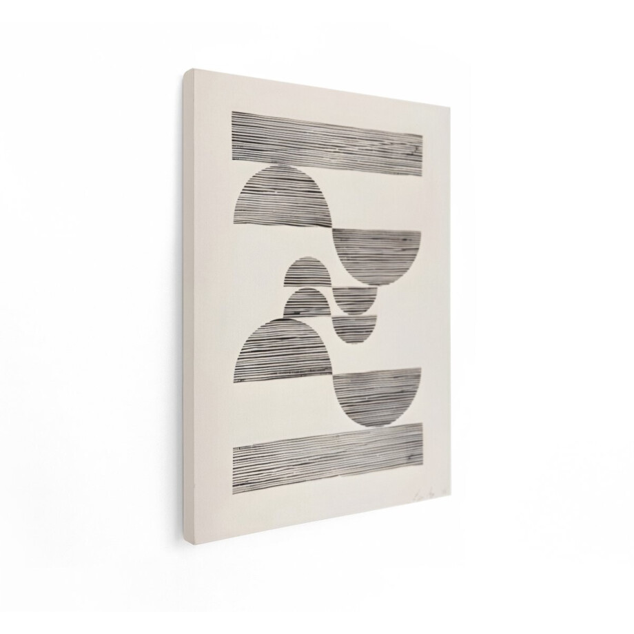 Artaza Canvas Schilderij Abstracte Geometrische Vormen met Lijnen in Zwart-Wit Kunstprint - 30x40 cm - Klein - Wanddecoratie Woonkamer - Schilderijen - Muurdecoratie Artaza Canvas Schilderij Abstracte Geometrische Vormen met Lijnen in Zwart-Wit Kunstprint - 30x40 cm - Klein - Wanddecoratie Woonkamer - Schilderijen - Muurdecoratie afbeelding 1