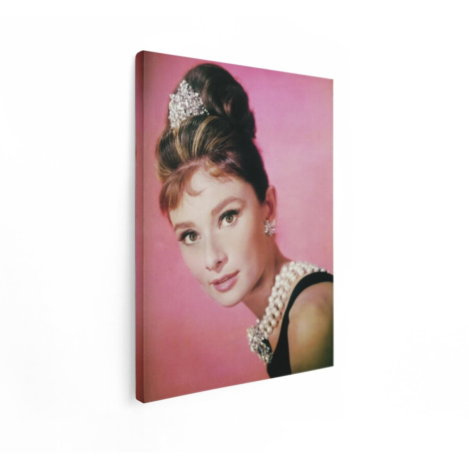 Artaza Canvas Schilderij Vrouw Portret - 30x40 cm - Wanddecoratie Audrey Hepburn - Muurdecoratie Retro - Schilderijen Op Canvas Roze Artaza Canvas Schilderij Vrouw Portret - 30x40 cm - Wanddecoratie Audrey Hepburn - Muurdecoratie Retro - Schilderijen Op Canvas Roze afbeelding 1