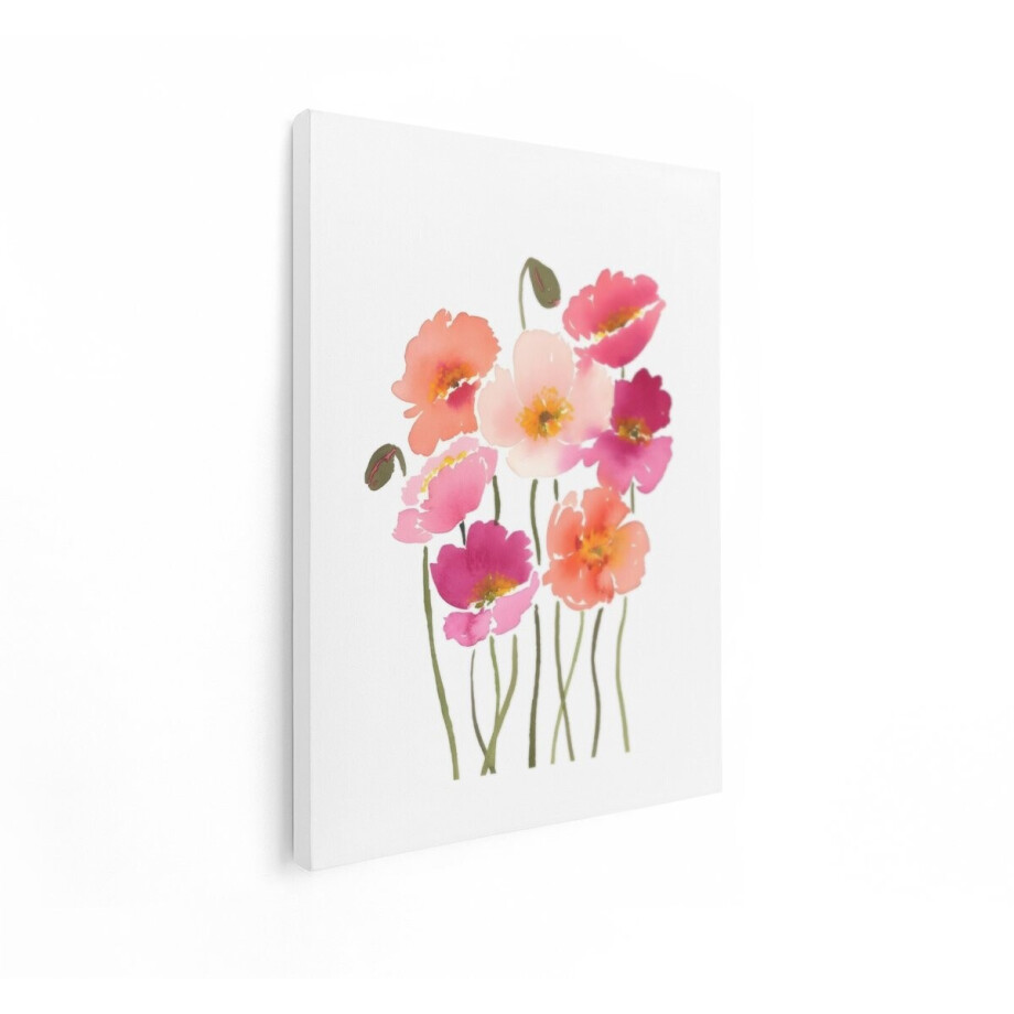 Artaza Canvas Schilderij Bloemen Aquarel - 60x80 cm - Wanddecoratie Klaprozen - Muurdecoratie Bloem - Schilderijen Op Canvas Natuur - Roze Artaza Canvas Schilderij Bloemen Aquarel - 60x80 cm - Wanddecoratie Klaprozen - Muurdecoratie Bloem - Schilderijen Op Canvas Natuur - Roze afbeelding 1