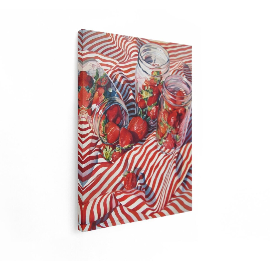 Artaza Canvas Schilderij Aardbeien - 90x120 cm - Wanddecoratie Keuken - Muurdecoratie Stilleven - Decoratie Fruit - Schilderijen Op Canvas Artaza Canvas Schilderij Aardbeien - 90x120 cm - Wanddecoratie Keuken - Muurdecoratie Stilleven - Decoratie Fruit - Schilderijen Op Canvas afbeelding 1