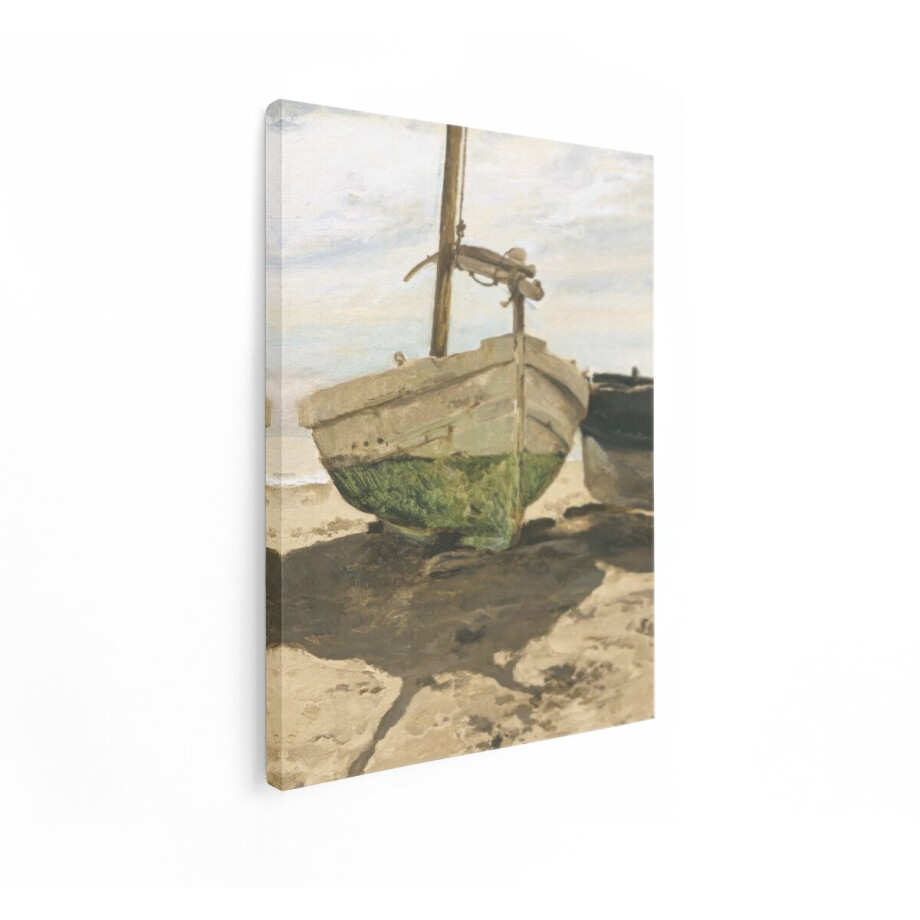 Artaza Canvas Schilderij Strand - 60x80 cm - Wanddecoratie Zee - Muurdecoratie Landschap - Decoratie Boot - Groen Artaza Canvas Schilderij Strand - 60x80 cm - Wanddecoratie Zee - Muurdecoratie Landschap - Decoratie Boot - Groen afbeelding 1