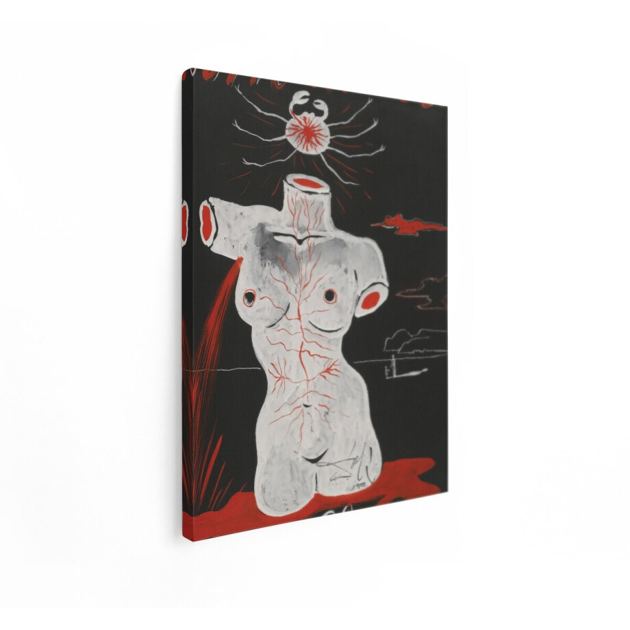 Artaza Canvas Schilderij Surrealistisch Schilderij - 30x40 cm - Wanddecoratie Abstract - Muurdecoratie Torso - Schilderijen Op Canvas Zwart Wit Artaza Canvas Schilderij Surrealistisch Schilderij - 30x40 cm - Wanddecoratie Abstract - Muurdecoratie Torso - Schilderijen Op Canvas Zwart Wit afbeelding 1