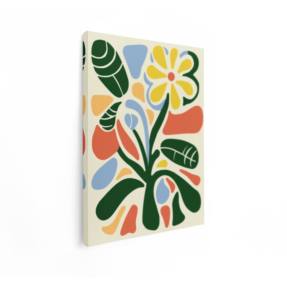 Artaza Canvas Schilderij Abstracte Bloemen - 90x120 cm - Wanddecoratie Modern - Muurdecoratie Boho - Decoratie Bloem Illustratie Artaza Canvas Schilderij Abstracte Bloemen - 90x120 cm - Wanddecoratie Modern - Muurdecoratie Boho - Decoratie Bloem Illustratie afbeelding 1