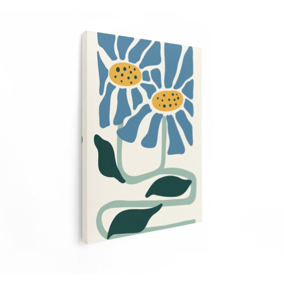 Artaza Canvas Schilderij Bloemen Abstract - 30x40 cm - Wanddecoratie Boho - Muurdecoratie Slaapkamer - Schilderijen Op Canvas - Blauw Artaza Canvas Schilderij Bloemen Abstract - 30x40 cm - Wanddecoratie Boho - Muurdecoratie Slaapkamer - Schilderijen Op Canvas - Blauw afbeelding 1