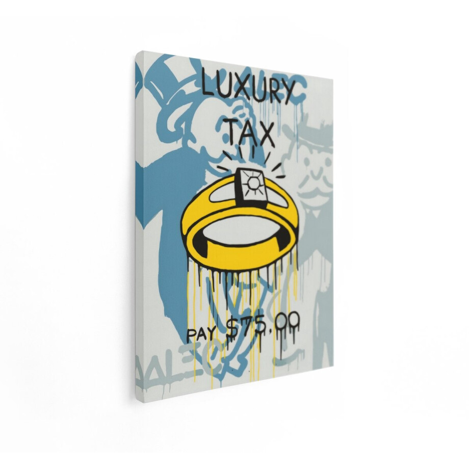 Artaza Canvas Schilderij Monopoly - 90x120 cm - Wanddecoratie Luxury Tax - Muurdecoratie Graffiti - Decoratie Diamanten Ring Artaza Canvas Schilderij Monopoly - 90x120 cm - Wanddecoratie Luxury Tax - Muurdecoratie Graffiti - Decoratie Diamanten Ring afbeelding 1