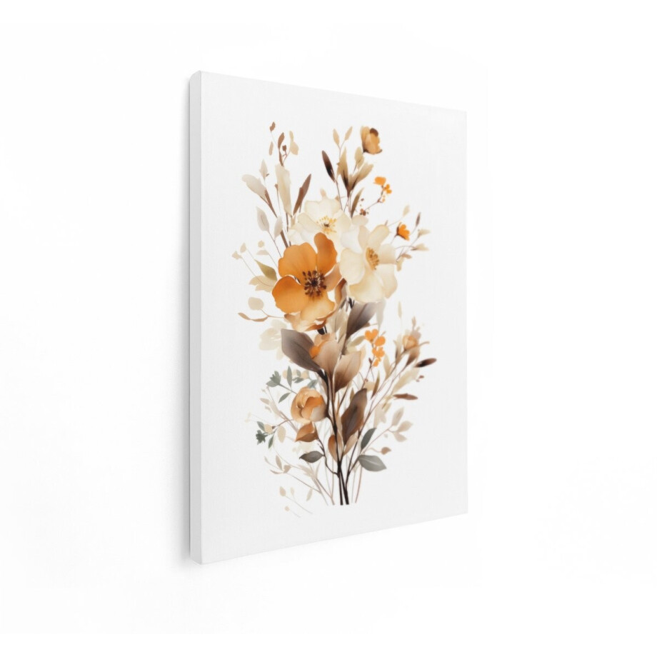 Artaza Canvas Schilderij Bloemen - 60x80 cm - Wanddecoratie Aquarel - Muurdecoratie Boho - Decoratie Herfst Bloemen - Oranje Artaza Canvas Schilderij Bloemen - 60x80 cm - Wanddecoratie Aquarel - Muurdecoratie Boho - Decoratie Herfst Bloemen - Oranje afbeelding 1