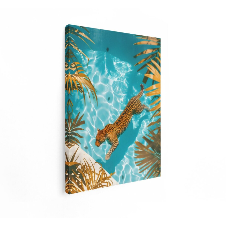 Artaza Canvas Schilderij Luipaard - 90x120 cm - Wanddecoratie Zwembad - Muurdecoratie Tropische Jungle - Decoratie Dieren - Schilderijen Op Canvas Artaza Canvas Schilderij Luipaard - 90x120 cm - Wanddecoratie Zwembad - Muurdecoratie Tropische Jungle - Decoratie Dieren - Schilderijen Op Canvas afbeelding 1