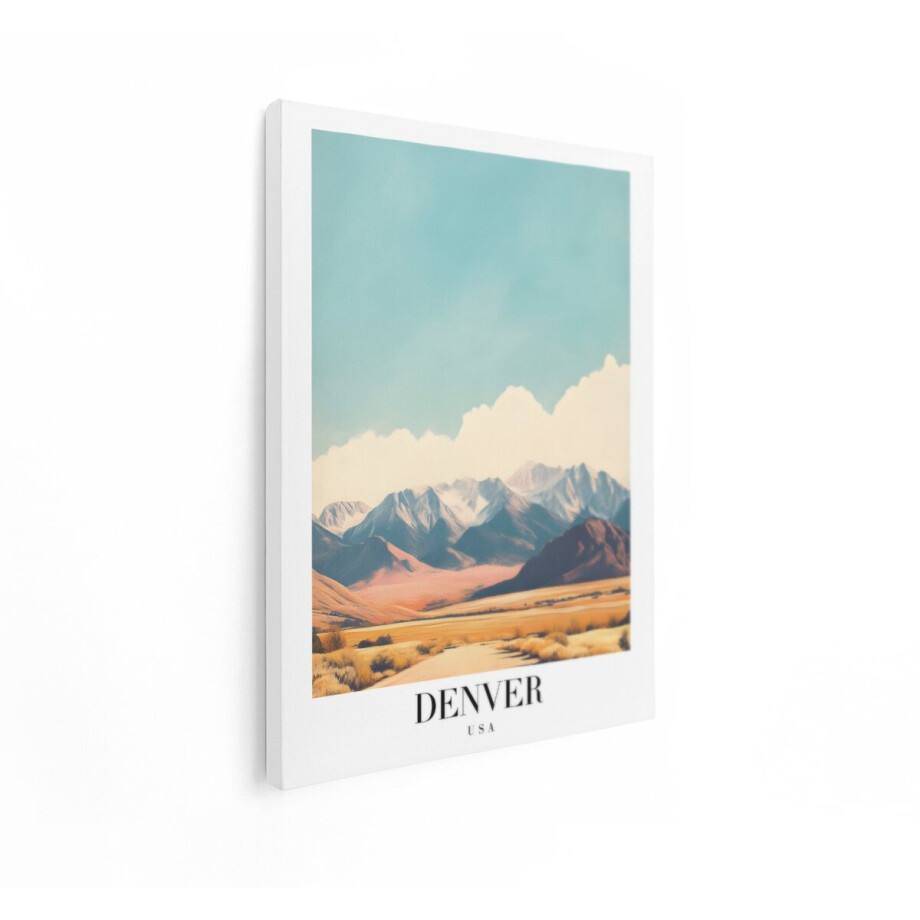 Artaza Canvas Schilderij Denver - 60x80 cm - Wanddecoratie Bergen Landschap - Muurdecoratie Colorado Rocky Mountains - Decoratie Natuur Artaza Canvas Schilderij Denver - 60x80 cm - Wanddecoratie Bergen Landschap - Muurdecoratie Colorado Rocky Mountains - Decoratie Natuur afbeelding 1