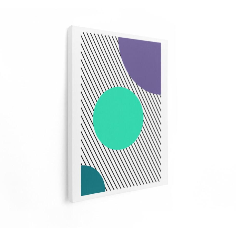 Artaza Canvas Schilderij Abstract - 60x80 cm - Wanddecoratie Geometrisch - Muurdecoratie Modern - Decoratie Cirkels - Groen Artaza Canvas Schilderij Abstract - 60x80 cm - Wanddecoratie Geometrisch - Muurdecoratie Modern - Decoratie Cirkels - Groen afbeelding 1