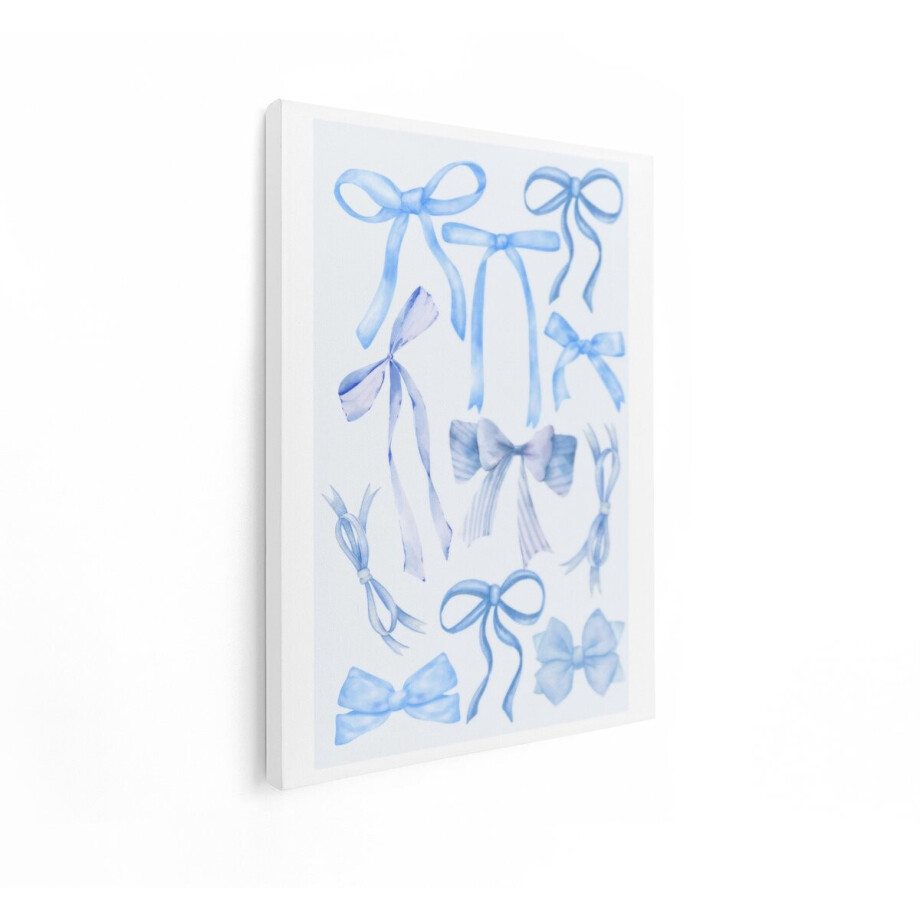 Artaza Canvas Schilderij Strikken - 90x120 cm - Wanddecoratie Meisjeskamer - Muurdecoratie Babykamer - Decoratie Aquarel Blauw Artaza Canvas Schilderij Strikken - 90x120 cm - Wanddecoratie Meisjeskamer - Muurdecoratie Babykamer - Decoratie Aquarel Blauw afbeelding 1