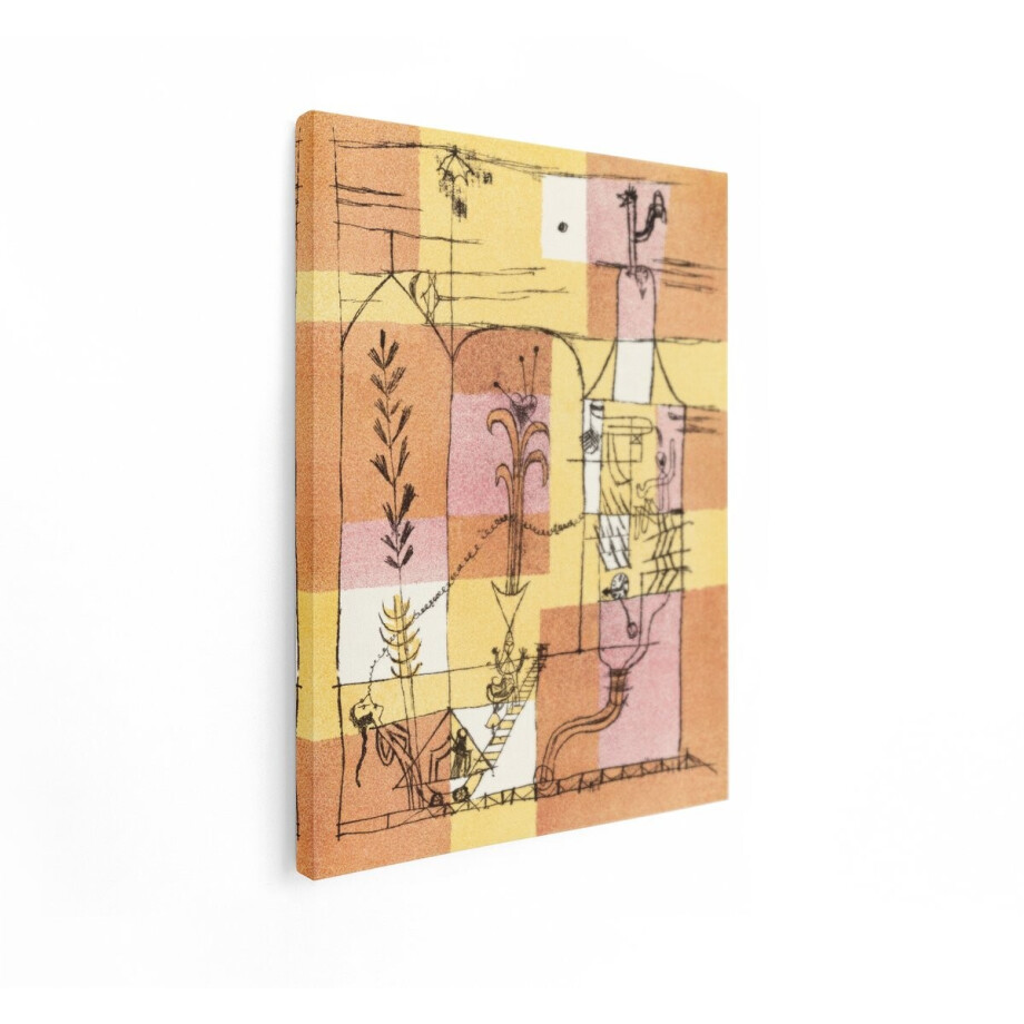 Artaza Canvas Schilderij Abstract - 60x80 cm - Wanddecoratie Modern - Muurdecoratie Figuren - Decoratie Paul Klee Stijl - Warme Tinten Artaza Canvas Schilderij Abstract - 60x80 cm - Wanddecoratie Modern - Muurdecoratie Figuren - Decoratie Paul Klee Stijl - Warme Tinten afbeelding 1