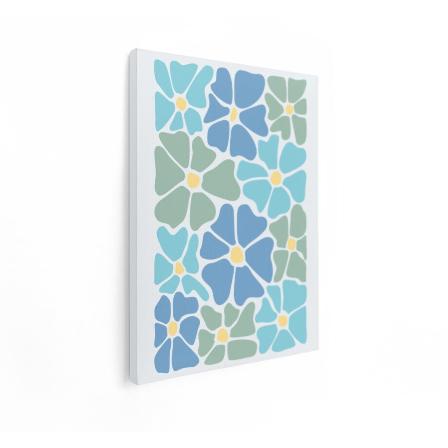 Artaza Canvas Schilderij Abstract Bloemenpatroon met Zachte Blauwe en Groene Tinten en Gele Accenten - 30x40 cm - Klein - Wanddecoratie Woonkamer - Schilderijen - Muurdecoratie Artaza Canvas Schilderij Abstract Bloemenpatroon met Zachte Blauwe en Groene Tinten en Gele Accenten - 30x40 cm - Klein - Wanddecoratie Woonkamer - Schilderijen - Muurdecoratie afbeelding 1