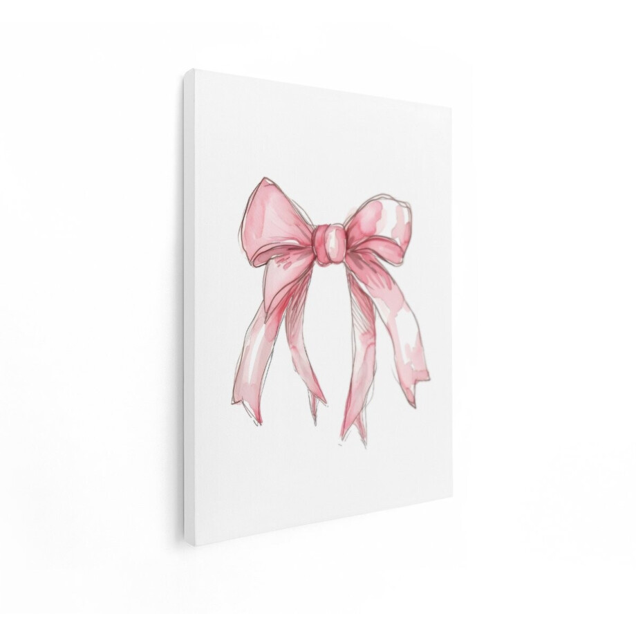 Artaza Canvas Schilderij Strik Aquarel - 30x40 cm - Wanddecoratie Roze - Muurdecoratie Meisjeskamer - Schilderijen Op Canvas - Pastel Artaza Canvas Schilderij Strik Aquarel - 30x40 cm - Wanddecoratie Roze - Muurdecoratie Meisjeskamer - Schilderijen Op Canvas - Pastel afbeelding 1