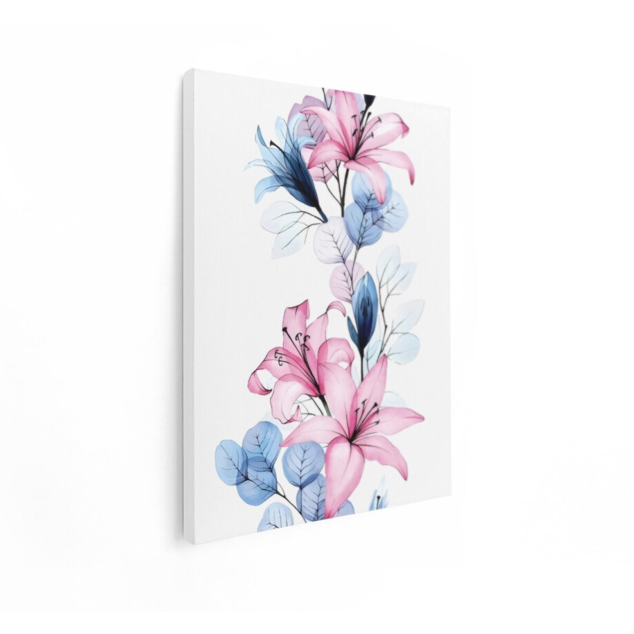 Artaza Canvas Schilderij Lelies - 60x80 cm - Wanddecoratie Bloemen - Muurdecoratie Roze - Schilderijen Op Canvas Woonkamer Artaza Canvas Schilderij Lelies - 60x80 cm - Wanddecoratie Bloemen - Muurdecoratie Roze - Schilderijen Op Canvas Woonkamer afbeelding 1