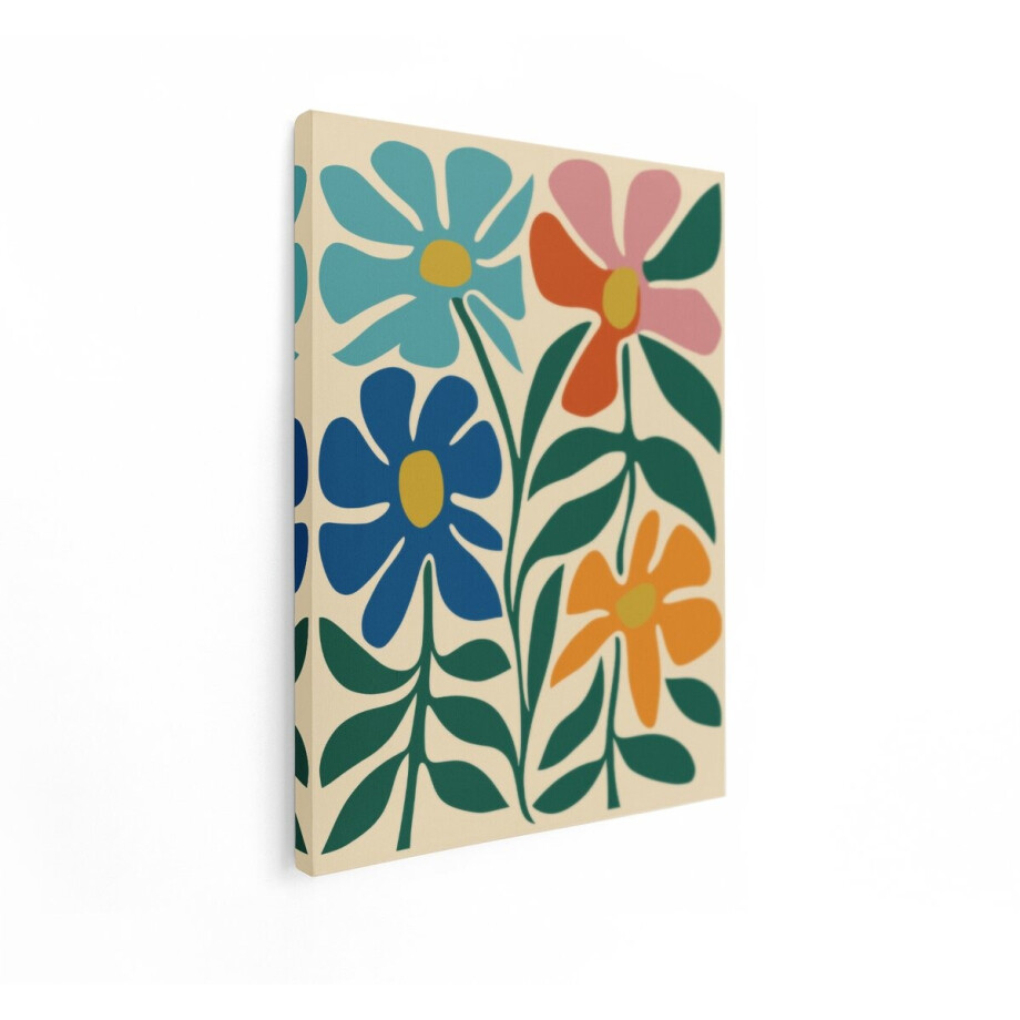 Artaza Canvas Schilderij Bloemen - 90x120 cm - Wanddecoratie Abstract - Muurdecoratie Boho - Decoratie Woonkamer Kleurrijk Artaza Canvas Schilderij Bloemen - 90x120 cm - Wanddecoratie Abstract - Muurdecoratie Boho - Decoratie Woonkamer Kleurrijk afbeelding 1