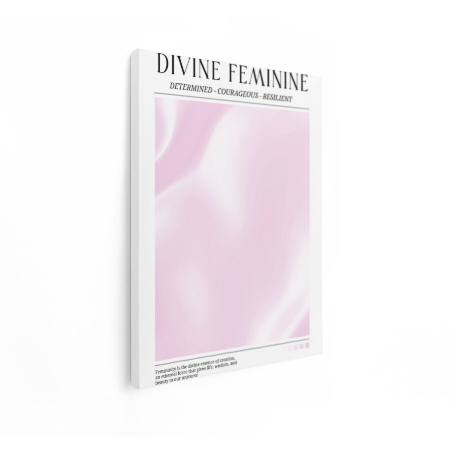 Artaza Canvas Schilderij Goddelijk Vrouwelijk: Vastberaden - Moedig - Veerkrachtig - 90x120 cm - Groot - Wanddecoratie Woonkamer - Schilderijen - Muurdecoratie afbeelding 1