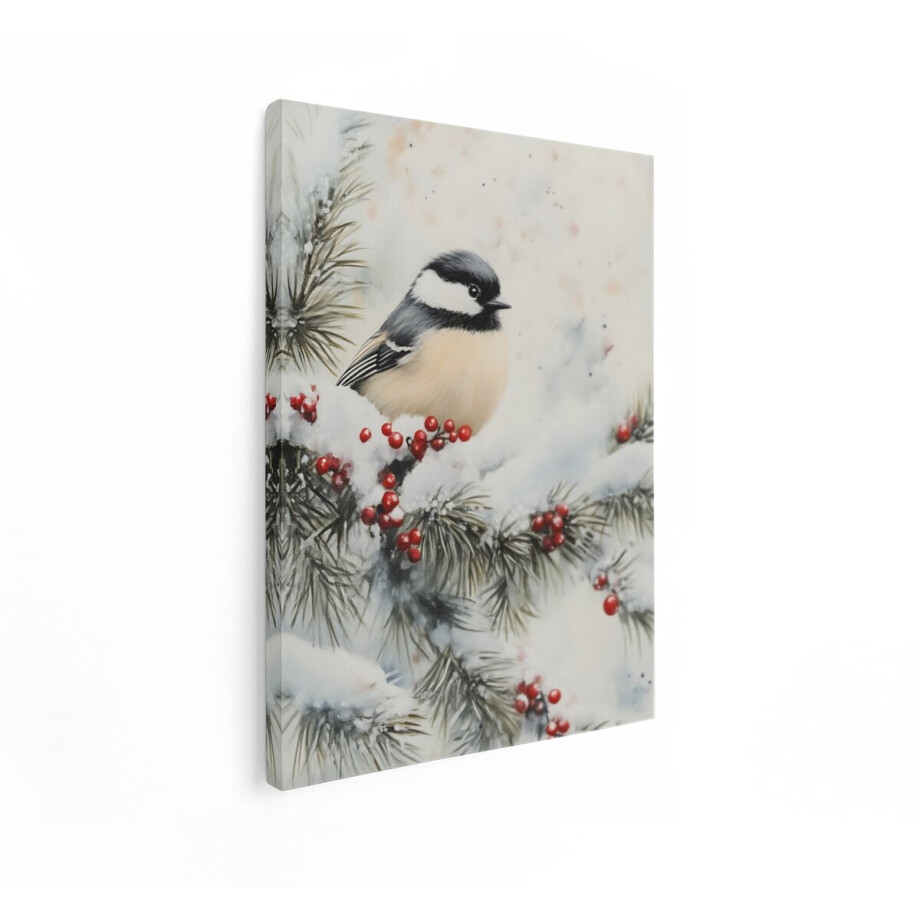 Artaza Canvas Schilderij Koolmees - 30x40 cm - Wanddecoratie Winter - Muurdecoratie Vogels - Decoratie Dennentak - Schilderijen Op Canvas Artaza Canvas Schilderij Koolmees - 30x40 cm - Wanddecoratie Winter - Muurdecoratie Vogels - Decoratie Dennentak - Schilderijen Op Canvas afbeelding 1