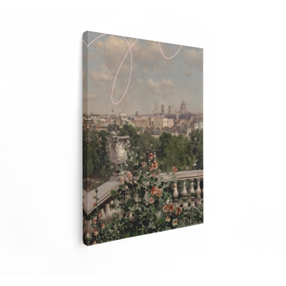 Artaza Canvas Schilderij Stad - 60x80 cm - Wanddecoratie Landschap - Muurdecoratie Klassiek - Decoratie Rozen - Schilderijen Op Canvas Artaza Canvas Schilderij Stad - 60x80 cm - Wanddecoratie Landschap - Muurdecoratie Klassiek - Decoratie Rozen - Schilderijen Op Canvas afbeelding 1