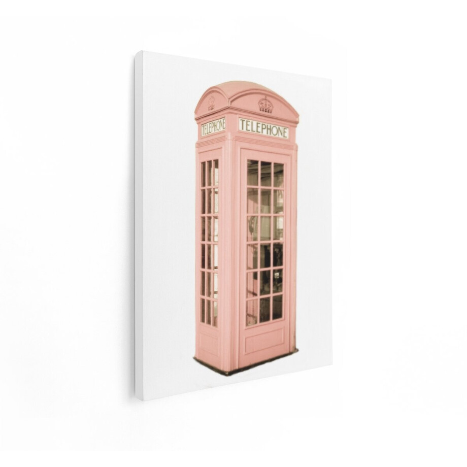 Artaza Canvas Schilderij Roze Telefooncel - 60x80 cm - Wanddecoratie Londen - Muurdecoratie Vintage - Schilderijen Op Canvas Retro - Roze Artaza Canvas Schilderij Roze Telefooncel - 60x80 cm - Wanddecoratie Londen - Muurdecoratie Vintage - Schilderijen Op Canvas Retro - Roze afbeelding 1