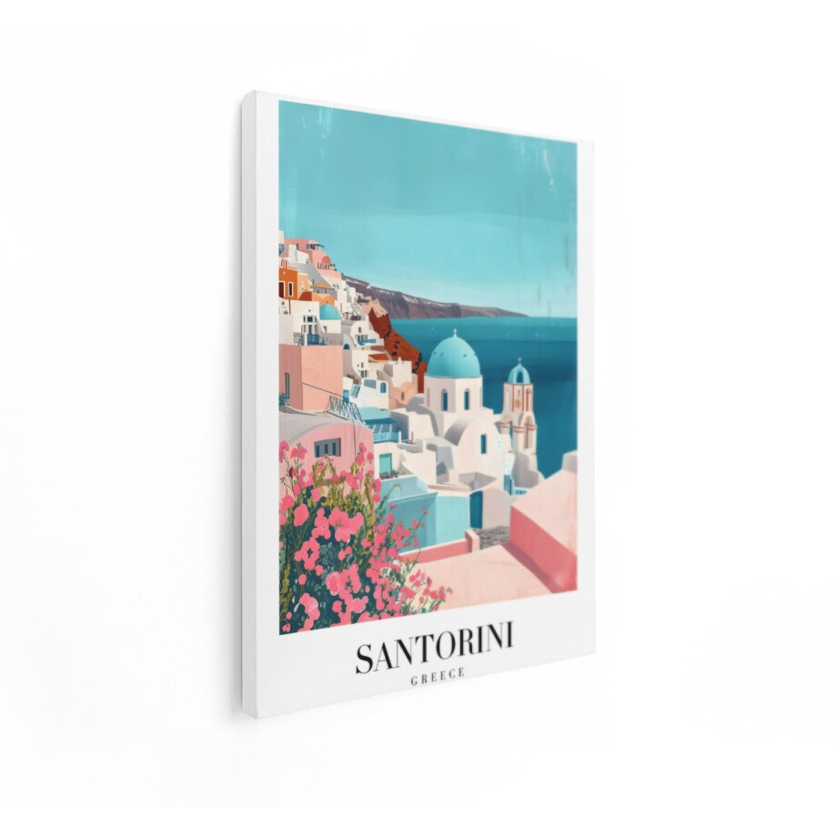 Artaza Canvas Schilderij Santorini Griekenland - 60x80 cm - Wanddecoratie Zee - Muurdecoratie Landschap - Decoratie Woonkamer - Blauw Artaza Canvas Schilderij Santorini Griekenland - 60x80 cm - Wanddecoratie Zee - Muurdecoratie Landschap - Decoratie Woonkamer - Blauw afbeelding 1