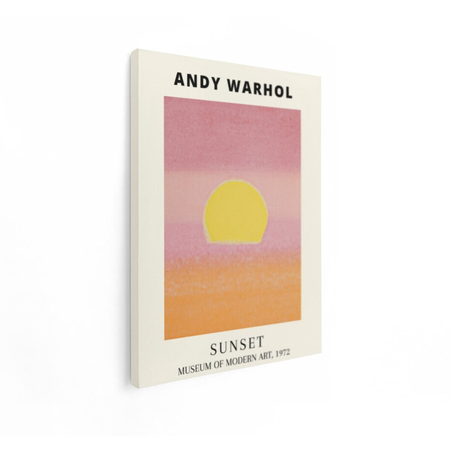 Artaza Canvas Schilderij Sunset - 30x40 cm - Andy Warhol Poster - Wanddecoratie Abstract - Muurdecoratie Woonkamer - Oranje Artaza Canvas Schilderij Sunset - 30x40 cm - Andy Warhol Poster - Wanddecoratie Abstract - Muurdecoratie Woonkamer - Oranje afbeelding 1