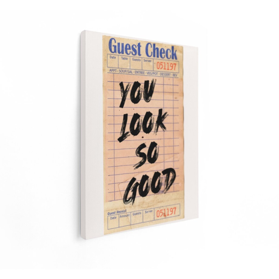 Artaza Canvas Schilderij Tekst You Look So Good - 30x40 cm - Wanddecoratie Retro - Muurdecoratie Quote - Kamer Accessoires Vintage Artaza Canvas Schilderij Tekst You Look So Good - 30x40 cm - Wanddecoratie Retro - Muurdecoratie Quote - Kamer Accessoires Vintage afbeelding 1