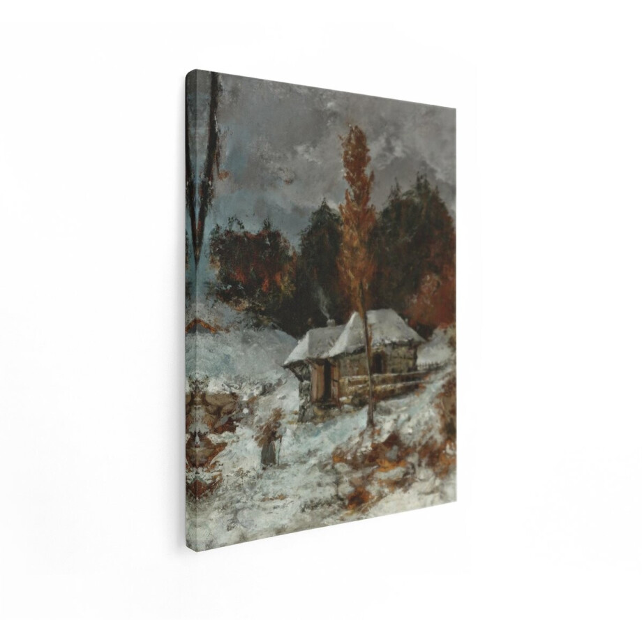 Artaza Canvas Schilderij Schilderij van een Besneeuwd Dorp met een Vrouw Die Hout Draagt - 30x40 cm - Klein - Wanddecoratie Woonkamer - Schilderijen - Muurdecoratie Artaza Canvas Schilderij Schilderij van een Besneeuwd Dorp met een Vrouw Die Hout Draagt - 30x40 cm - Klein - Wanddecoratie Woonkamer - Schilderijen - Muurdecoratie afbeelding 1