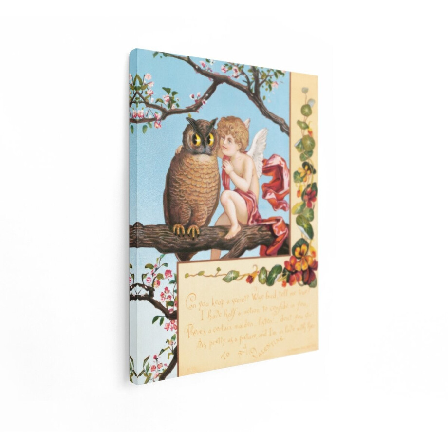 Artaza Canvas Schilderij Uil - 30x40 cm - Wanddecoratie Cupido - Muurdecoratie Vintage Bloesem - Schilderijen Op Canvas Dieren Artaza Canvas Schilderij Uil - 30x40 cm - Wanddecoratie Cupido - Muurdecoratie Vintage Bloesem - Schilderijen Op Canvas Dieren afbeelding 1
