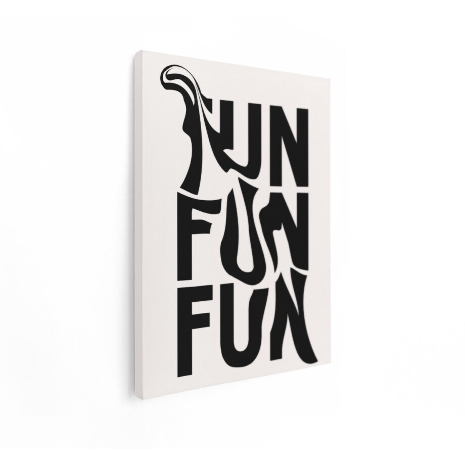 Artaza Canvas Schilderij Abstract Fun - 60x80 cm - Wanddecoratie Typografie - Muurdecoratie Modern - Schilderij Met Tekst Zwart Wit Artaza Canvas Schilderij Abstract Fun - 60x80 cm - Wanddecoratie Typografie - Muurdecoratie Modern - Schilderij Met Tekst Zwart Wit afbeelding 1