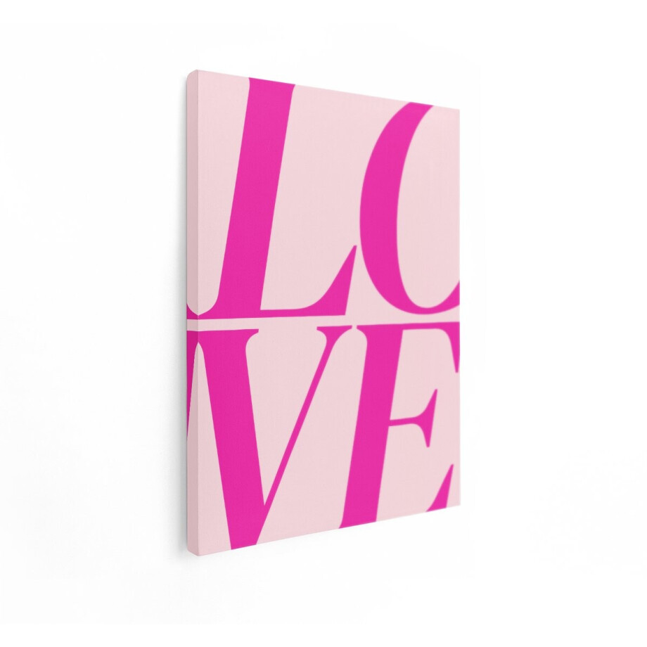 Artaza Canvas Schilderij Roze Tekst Love - 30x40 cm - Wanddecoratie Liefde - Muurdecoratie Quote - Schilderijen Op Canvas Artaza Canvas Schilderij Roze Tekst Love - 30x40 cm - Wanddecoratie Liefde - Muurdecoratie Quote - Schilderijen Op Canvas afbeelding 1