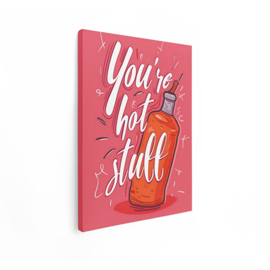 Artaza Canvas Schilderij Hot Sauce - 30x40 cm - Wanddecoratie Met Tekst - Muurdecoratie Spreuken - Keuken Schilderijen Op Canvas Artaza Canvas Schilderij Hot Sauce - 30x40 cm - Wanddecoratie Met Tekst - Muurdecoratie Spreuken - Keuken Schilderijen Op Canvas afbeelding 1