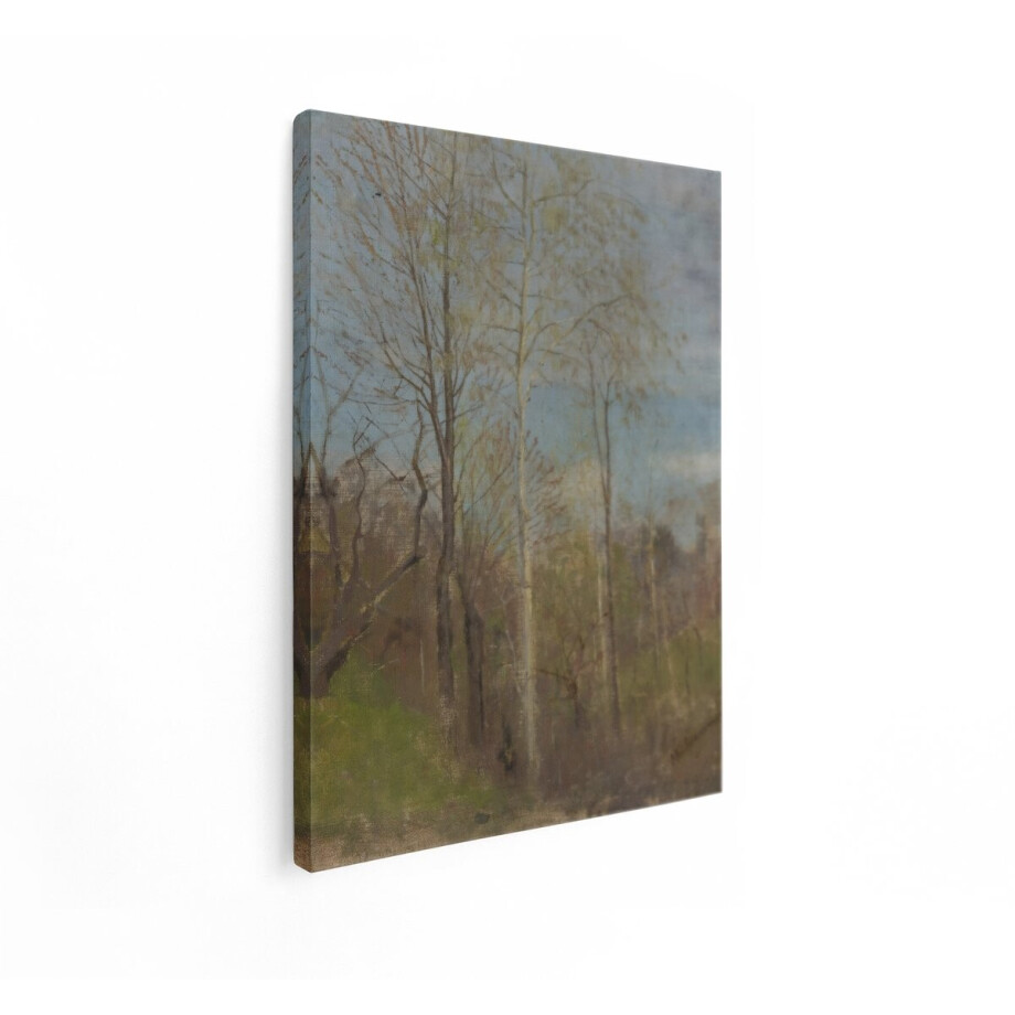 Artaza Canvas Schilderij Landschap - 30x40 cm - Wanddecoratie Bomen - Muurdecoratie Natuur Bos - Decoratie Woonkamer - Kamer Accessoires afbeelding 1