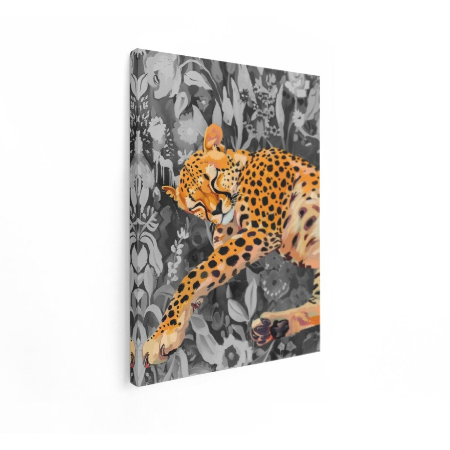 Artaza Canvas Schilderij Luipaard - 60x80 cm - Wanddecoratie Dieren - Muurdecoratie Bloemen - Decoratie Kleurrijk Woonkamer Artaza Canvas Schilderij Luipaard - 60x80 cm - Wanddecoratie Dieren - Muurdecoratie Bloemen - Decoratie Kleurrijk Woonkamer afbeelding 1