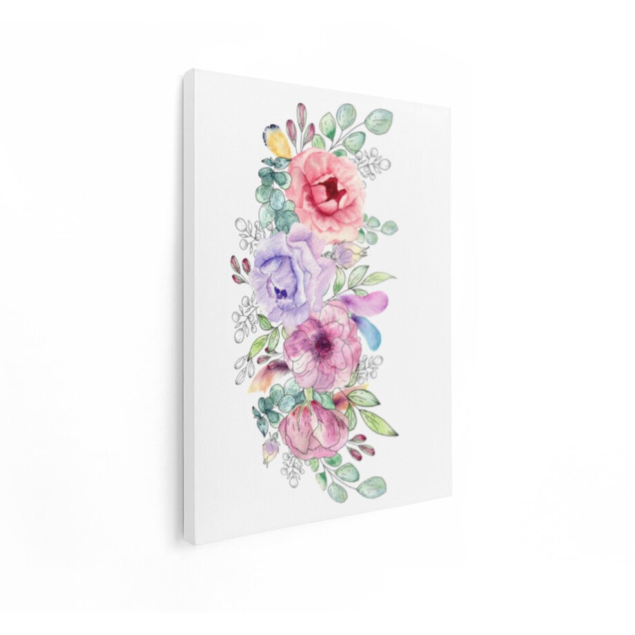 Artaza Canvas Schilderij Bloemen - 60x80 cm - Wanddecoratie Aquarel - Muurdecoratie Boho - Decoratie Eucalyptus Slaapkamer - Roze Artaza Canvas Schilderij Bloemen - 60x80 cm - Wanddecoratie Aquarel - Muurdecoratie Boho - Decoratie Eucalyptus Slaapkamer - Roze afbeelding 1
