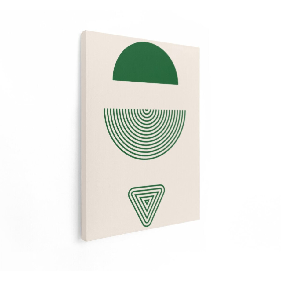 Artaza Canvas Schilderij Abstracte Geometrische Compositie met Groene Vormen op een Crèmekleurige Achtergrond - 60x80 cm - Wanddecoratie Woonkamer - Schilderijen - Muurdecoratie Artaza Canvas Schilderij Abstracte Geometrische Compositie met Groene Vormen op een Crèmekleurige Achtergrond - 60x80 cm - Wanddecoratie Woonkamer - Schilderijen - Muurdecoratie afbeelding 1