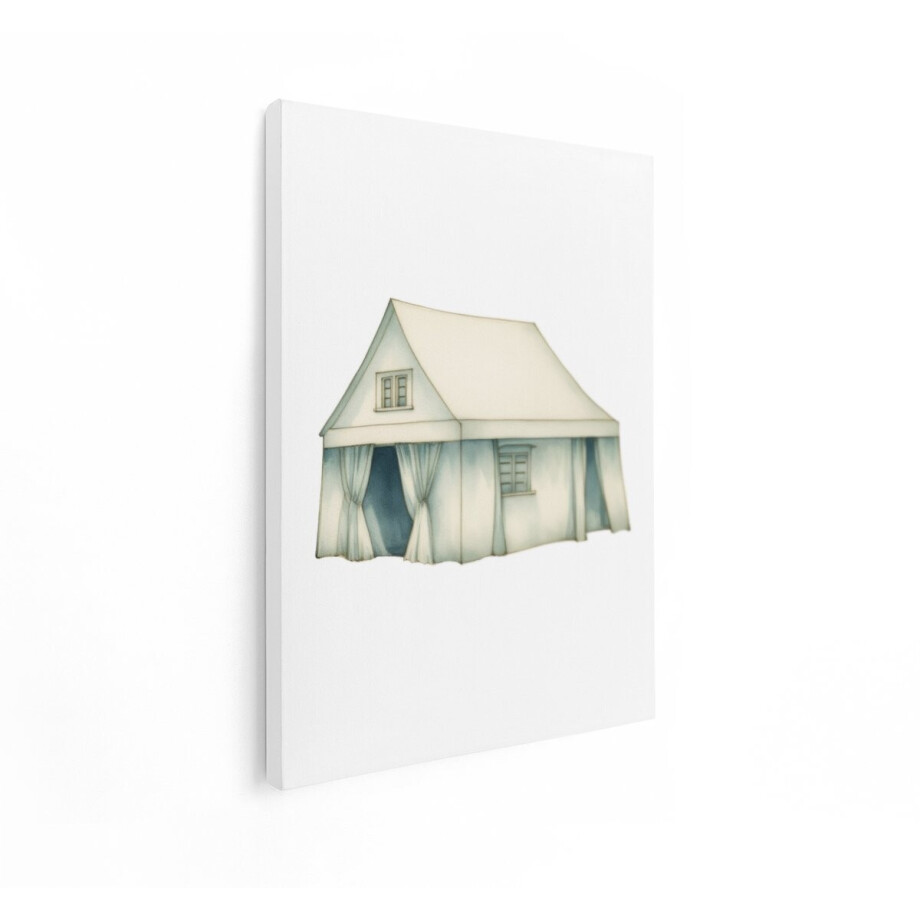 Artaza Canvas Schilderij Tent - 90x120 cm - Wanddecoratie Kinderkamer - Muurdecoratie Jongenskamer - Decoratie Pastel Aquarel Artaza Canvas Schilderij Tent - 90x120 cm - Wanddecoratie Kinderkamer - Muurdecoratie Jongenskamer - Decoratie Pastel Aquarel afbeelding 1