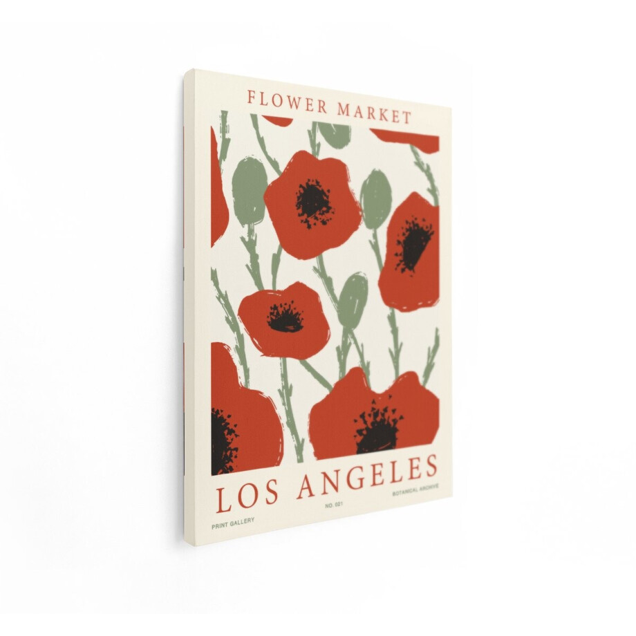 Artaza Canvas Schilderij Klaprozen - 60x80 cm - Wanddecoratie Bloemen - Muurdecoratie Flower Market Poster - Decoratie Los Angeles Rood Artaza Canvas Schilderij Klaprozen - 60x80 cm - Wanddecoratie Bloemen - Muurdecoratie Flower Market Poster - Decoratie Los Angeles Rood afbeelding 1